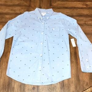 New Old Navy boy light blue long sleeve shirt.